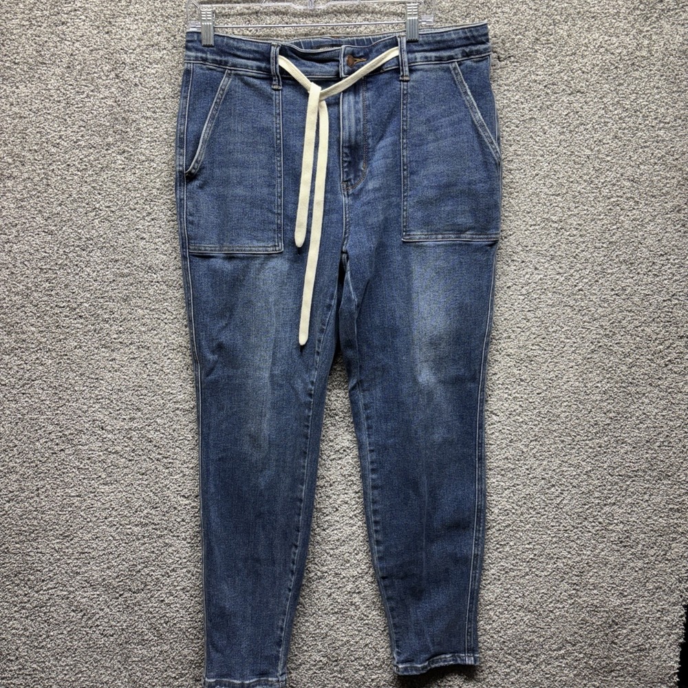 Judy Blue Women's Jeans 13/31x30 Drawstring  Denim Joggers Straight JB88779‎ MD